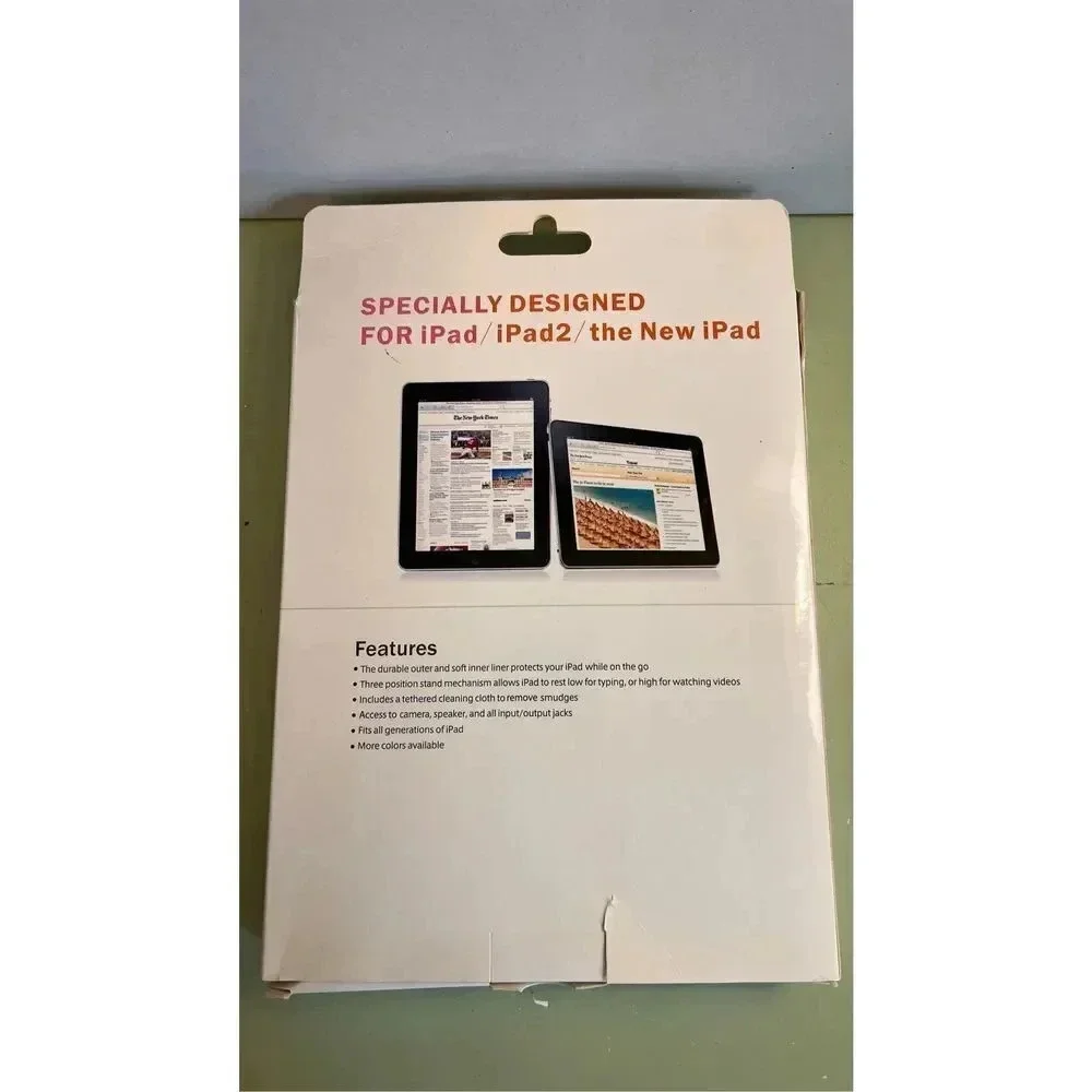 Apple IPad / IPad 2 Red Durable Lined Case Protection Built in‎ Stand NEW